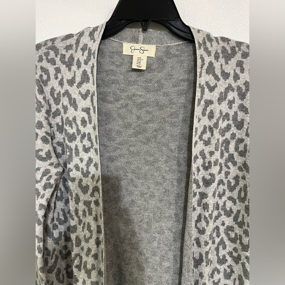 Jessica Simpson size XS cotton 100% cotton, long duster animal print gray - Picture 4 of 7